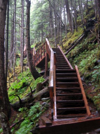 Stairs on East Glacier Loop Trail