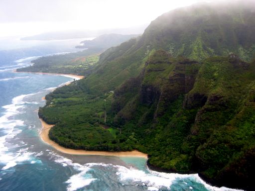 Ke'e Beach from the Helicopter