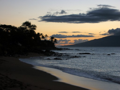 Sunset at Kahana Beach