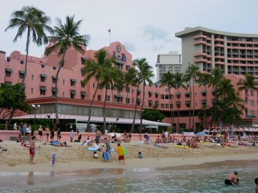 Royal Hawaiian Hotel on Waikiki Beach