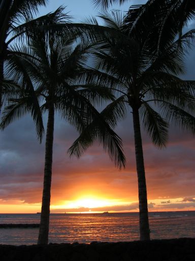Sunset from Waikiki Beach