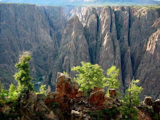 Walls of Black Canyon from Gunnison Point