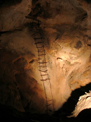Jim White's 1924 Ladder to the Lower Cave