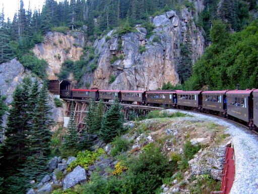 White Pass & Yukon Route Railroad Entering a Tunnel