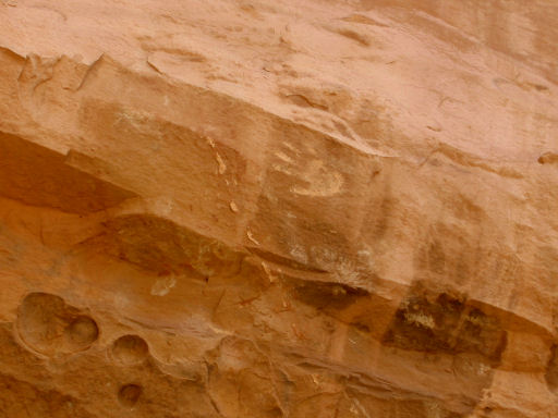 Ancient Handprint on Cliff Face